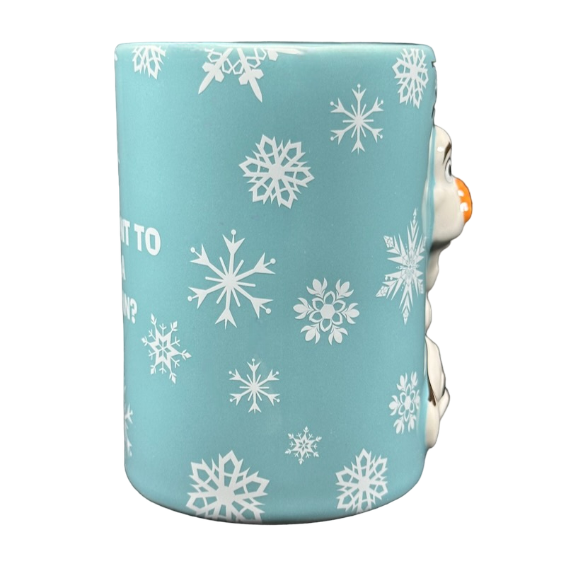 Frozen Olaf I LIKE WARM HUGS 3D Embossed Mug Disney Parks