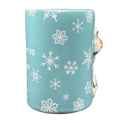 Frozen Olaf I LIKE WARM HUGS 3D Embossed Mug Disney Parks