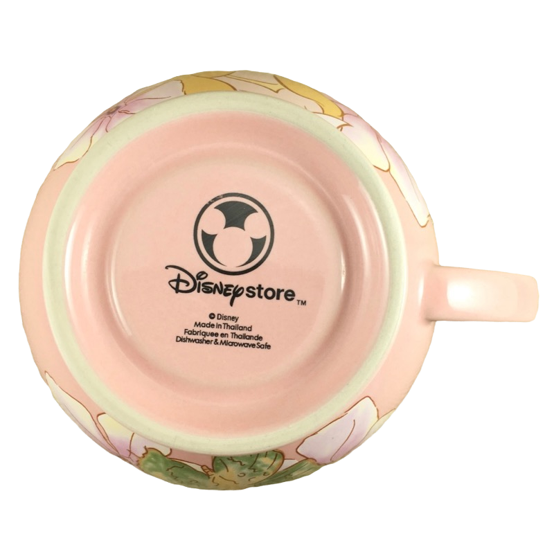 Sleeping Beauty Aurora Flowers Butterflies Pink Mug Disney Store