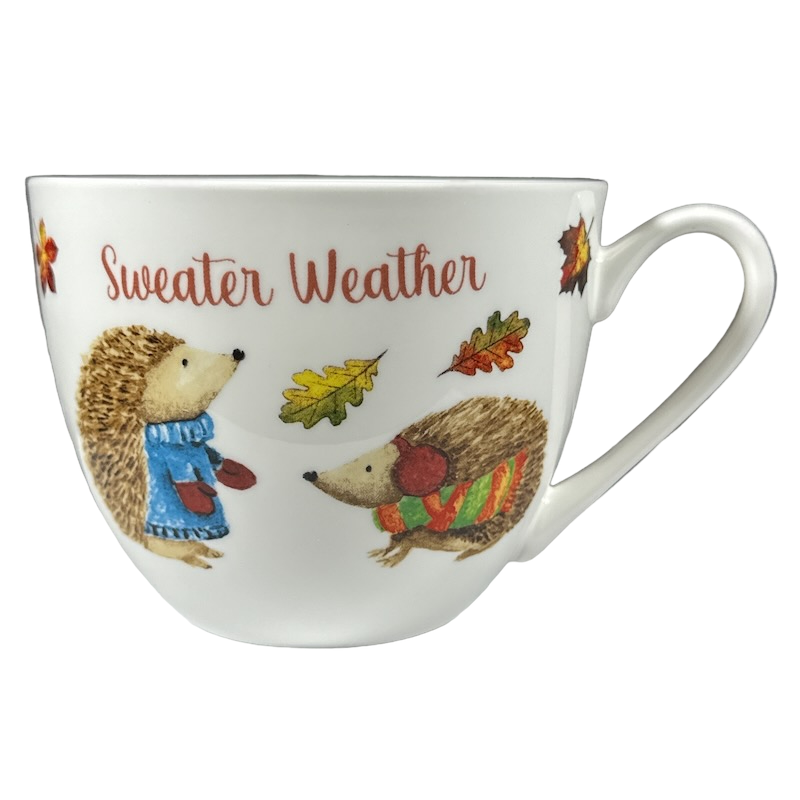 Sweater Weather Hedgehogs Mug Harvest Green Studio