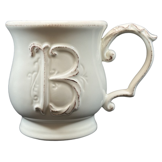 Letter "B" Embossed Elizabeth Monogram Initial Mug Pier 1 Imports