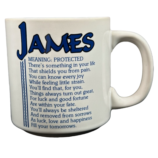 JAMES Poetry Name Blue Interior Mug Papel