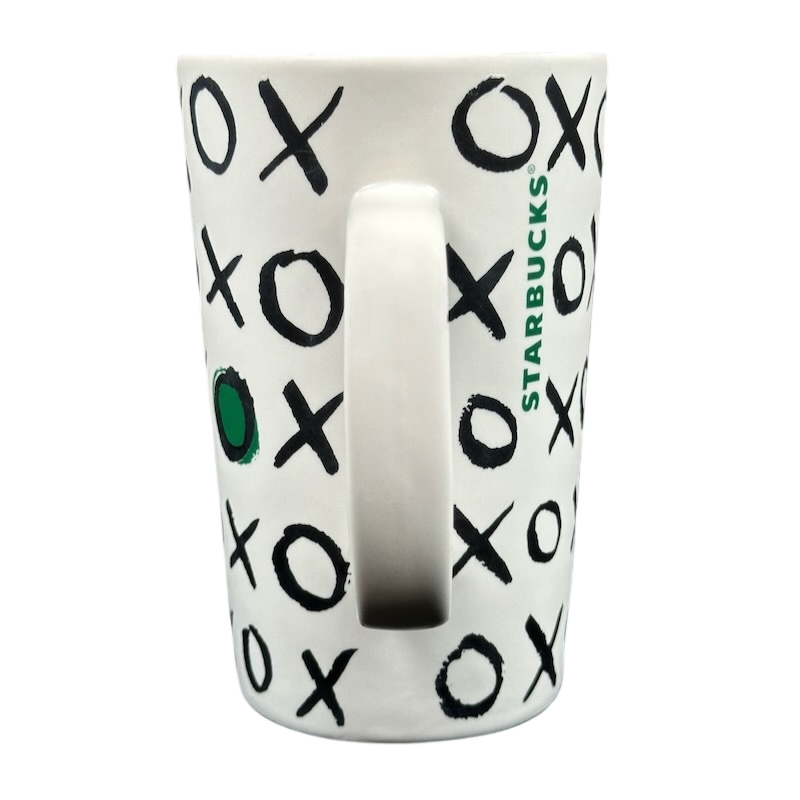 Dot Collection XOXO Tall White Green Dot 16oz Mug 2015 Starbucks