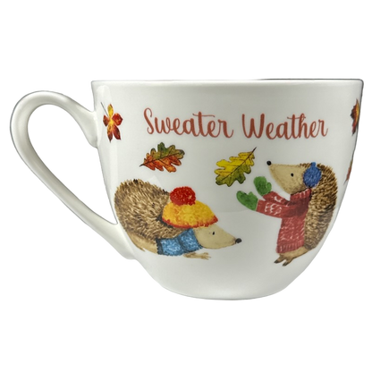 Sweater Weather Hedgehogs Mug Harvest Green Studio