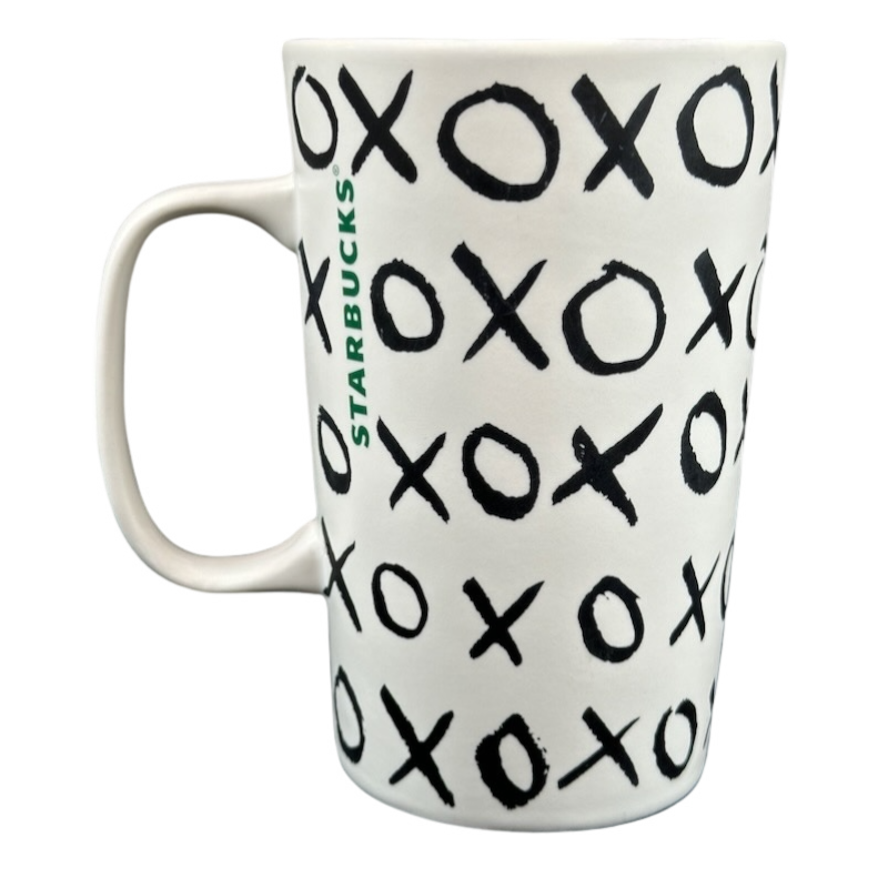 Dot Collection XOXO Tall White Green Dot 16oz Mug 2015 Starbucks