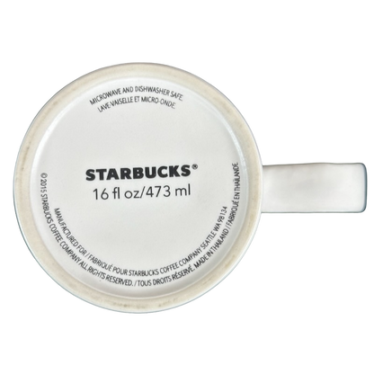 Dot Collection XOXO Tall White Green Dot 16oz Mug 2015 Starbucks