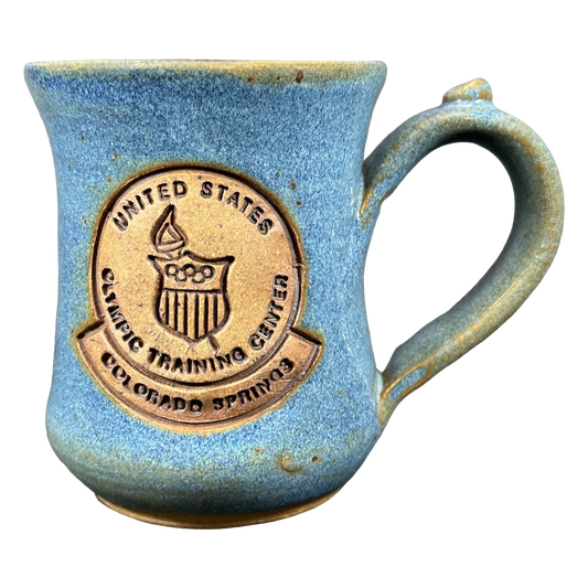 United States Olympic Training Center Colorado Springs Signed Pottery Mug Down To Earth Pottery