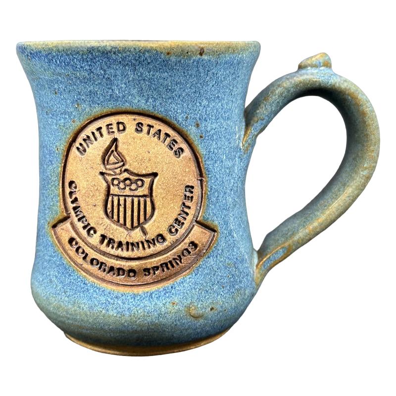 United States Olympic Training Center Colorado Springs Signed Pottery Mug Down To Earth Pottery