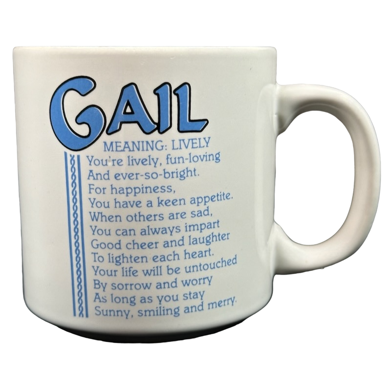 GAIL Poetry Name Blue Interior Mug Papel