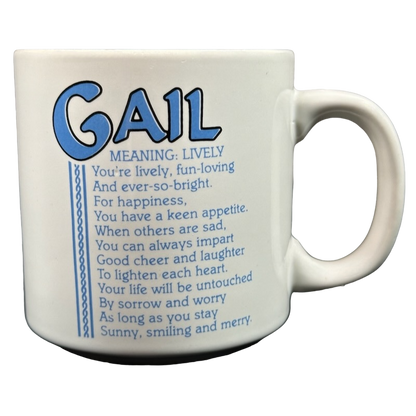 GAIL Poetry Name Blue Interior Mug Papel