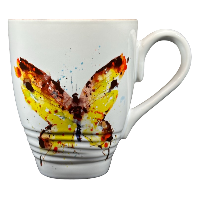 Dean Crouser Watercolor Butterfly Brown Inside Mug Demdaco