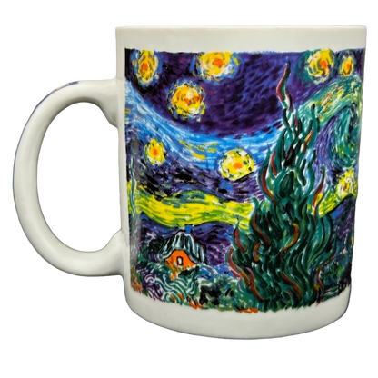 Starry Night Vincent Van Gogh Masters Collection D Burrows Mug Chaleur