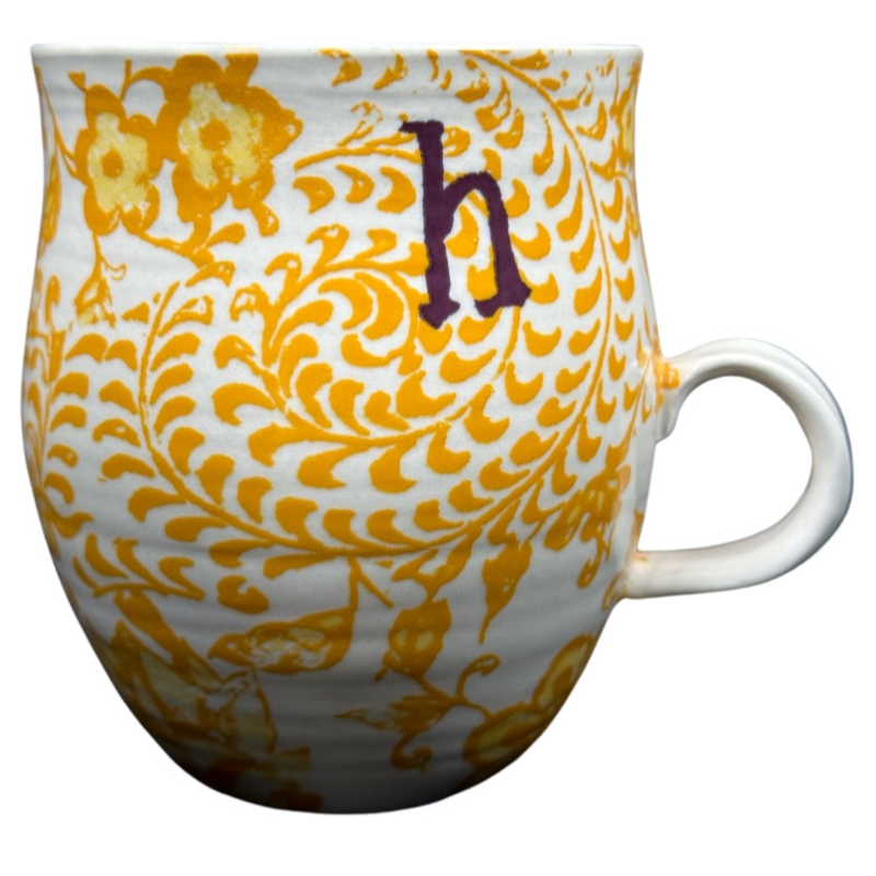Homegrown Letter "h" Monogram Initial Mug Anthropologie