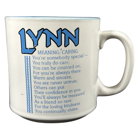 LYNN Poetry Name Blue Interior Mug Papel