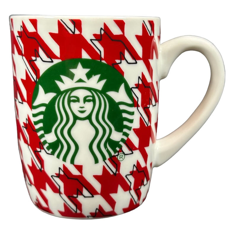 Green And White Siren Houndstooth Pattern Christmas 10oz Mug 2017 Starbucks