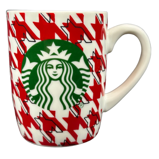 Green And White Siren Houndstooth Pattern Christmas 10oz Mug 2017 Starbucks