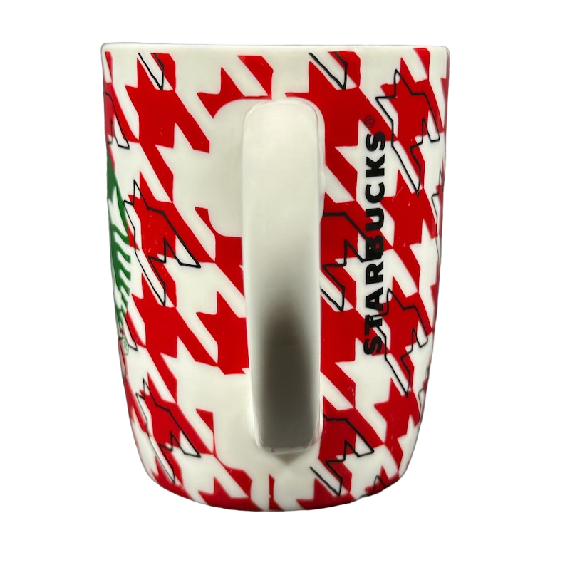 Green And White Siren Houndstooth Pattern Christmas 10oz Mug 2017 Starbucks