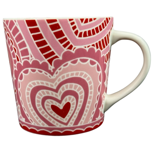 Pink Paper Hearts Mug 2005 Starbucks