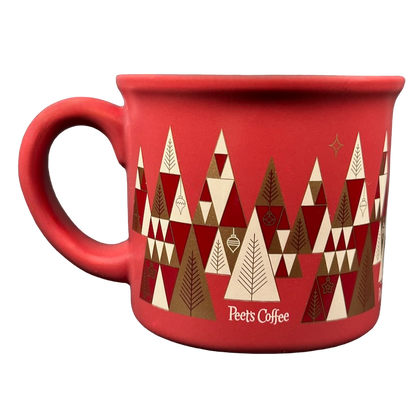 Triangular Christmas Trees 12oz Heavy Mug Peet's Coffee