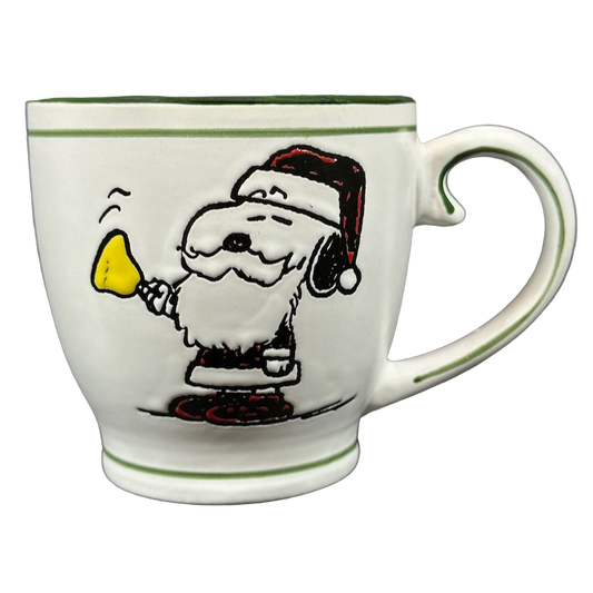 Peanuts Snoopy Santa Joy Peace Love Etched Mug Gibson