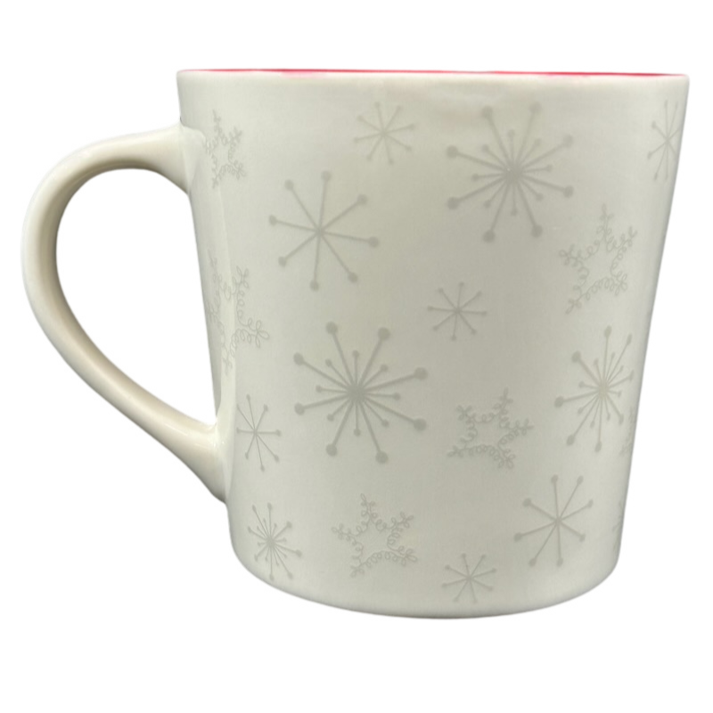 Snowflakes And Embossed Christmas Stocking 17oz Mug Holiday 2006 Starbucks