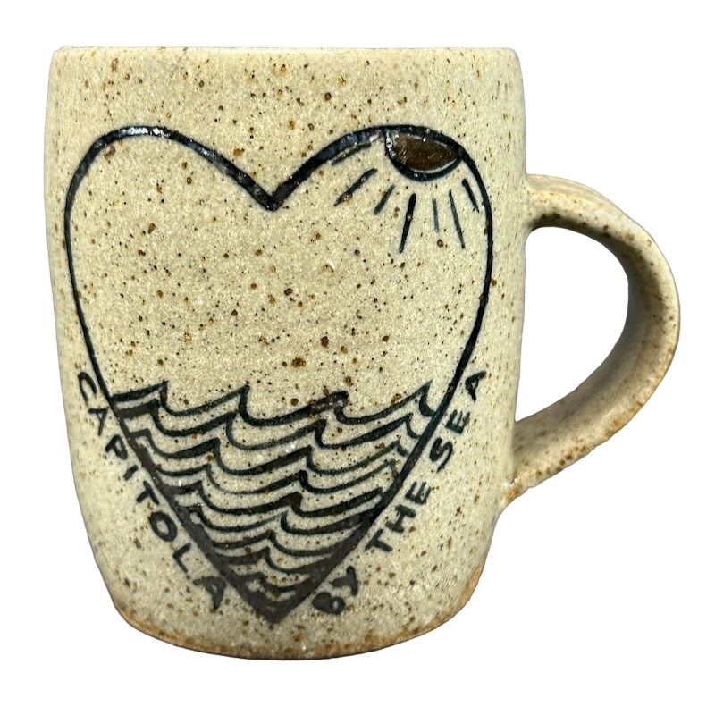 Capitola By The Sea Sweet Asylum Boutique Stephanie Adams Heart Mug Pickle Pottery