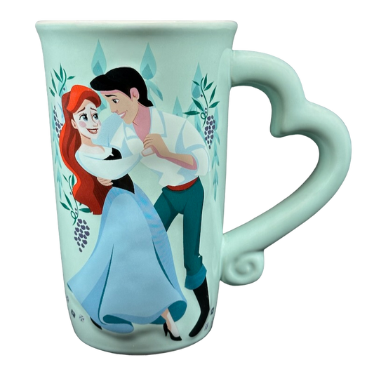 Ariel The Little Mermaid True Love's Kiss Heart Handle Tall 3D Embossed Mug Kiu Hung