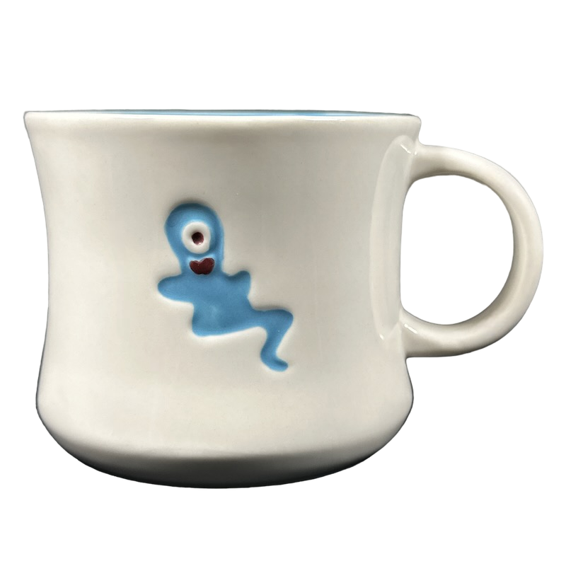 One Eyed Blue Ghost Monster Etched Mug Starbucks