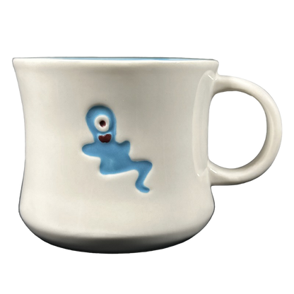 One Eyed Blue Ghost Monster Etched Mug Starbucks