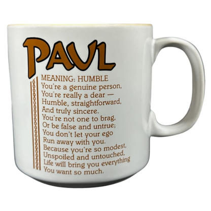PAUL Poetry Name Peach Interior Mug Papel