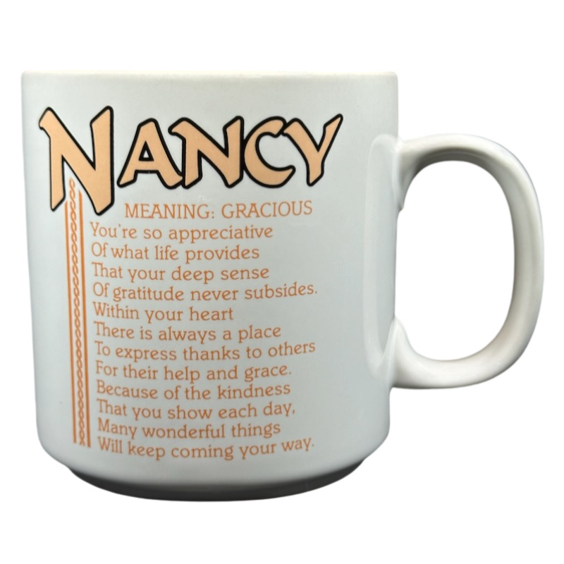 NANCY Poetry Name Peach Interior Mug Papel