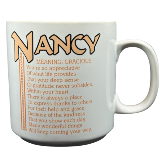 NANCY Poetry Name Peach Interior Mug Papel