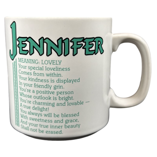 JENNIFER Poetry Name Green Interior Mug Papel