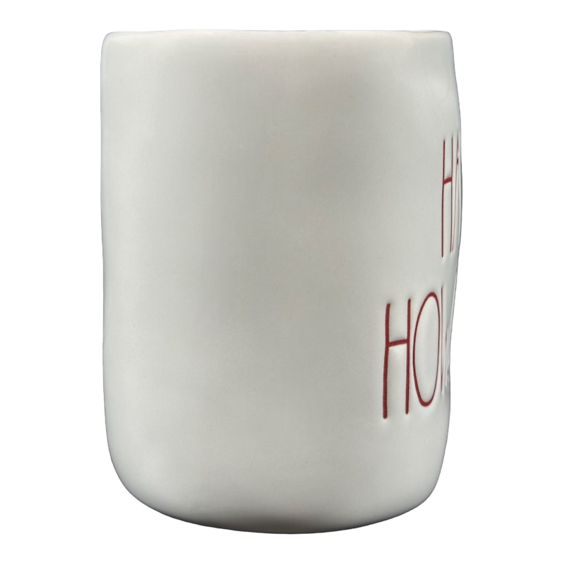 Rae Dunn Artisan Collection HAPPY HOWLIDAYS Mug Cream Inside Magenta