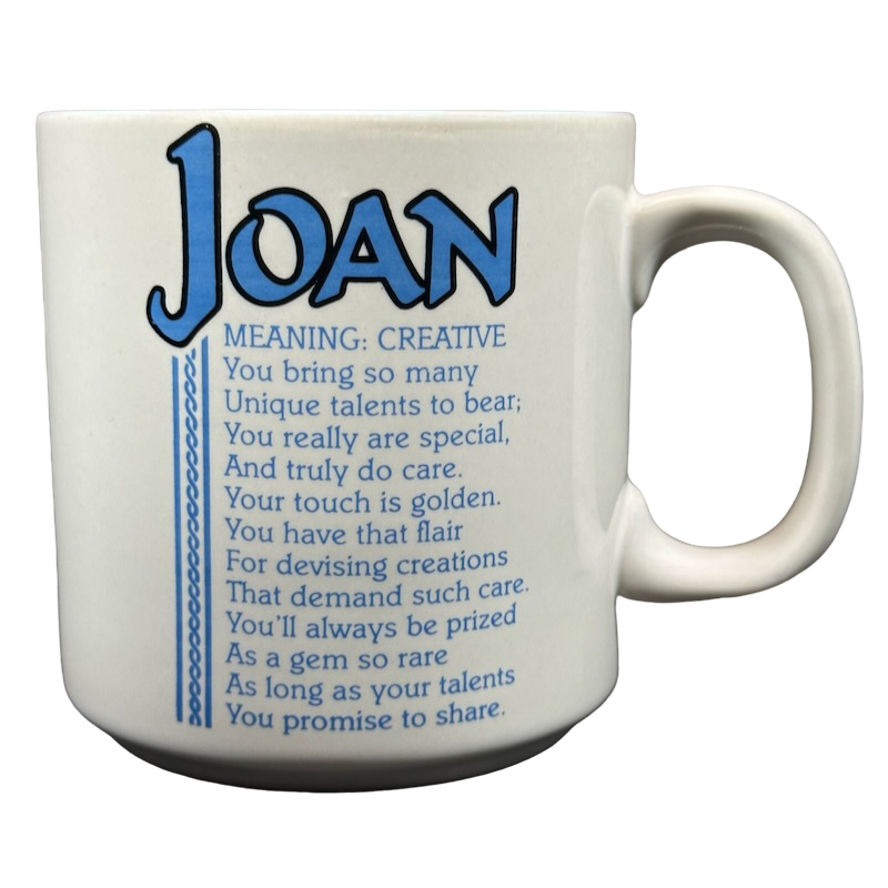 JOAN Poetry Name Light Blue Interior Mug Papel