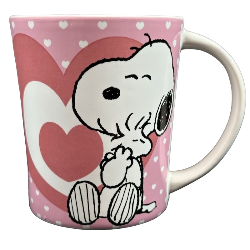 Snoopy Hugging Woodstock Hearts Mug Gibson