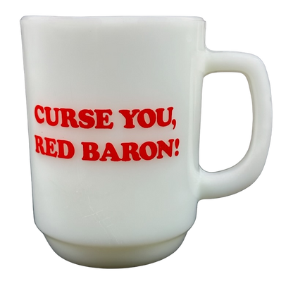 Fire King Snoopy Curse You Red Baron! Mug Anchor Hocking