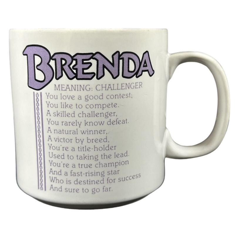 BRENDA Poetry Name Lavender Interior Mug Papel