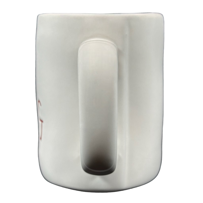Rae Dunn Artisan Collection FELIZ NAVIDOG Mug Cream Inside Magenta