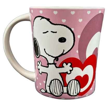 Snoopy Hugging Woodstock Hearts Mug Gibson