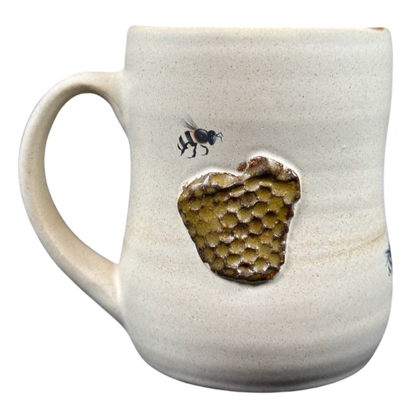 Bees And Embossed Honeycomb Pottery Mug D2E Bee The Change