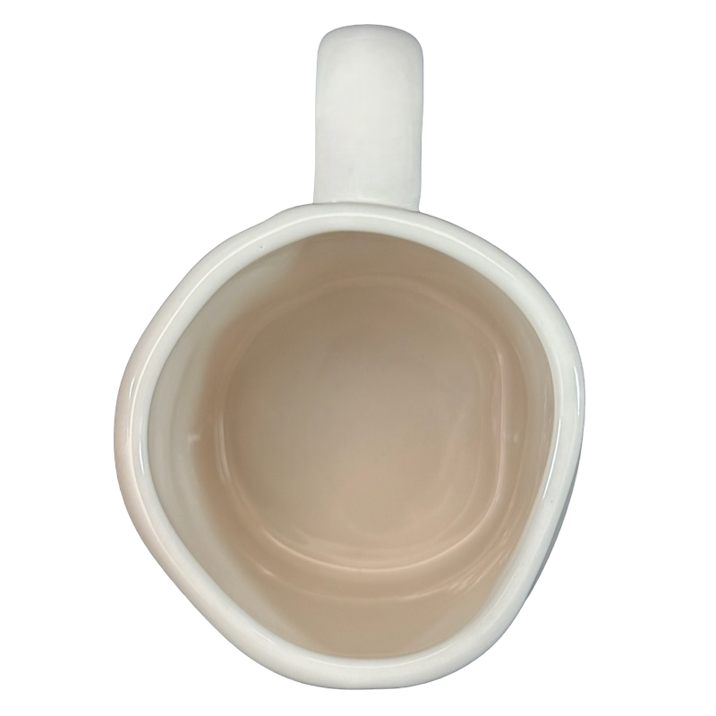 Rae Dunn Artisan Collection FELIZ NAVIDOG Mug Cream Inside Magenta