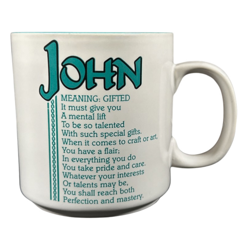 JOHN Poetry Name Turquoise Interior Mug Papel