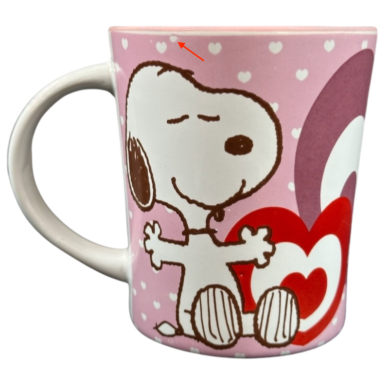 Snoopy Hugging Woodstock Hearts Mug Gibson