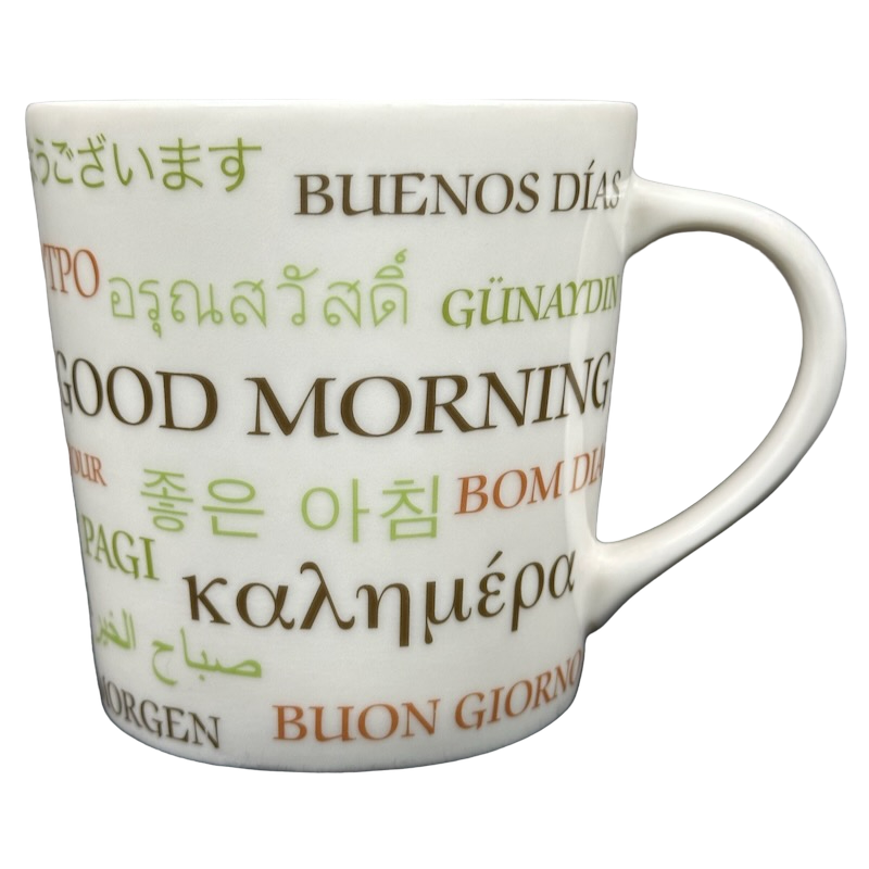 Good Morning Multiple Languages 16oz Mug 2006 Starbucks