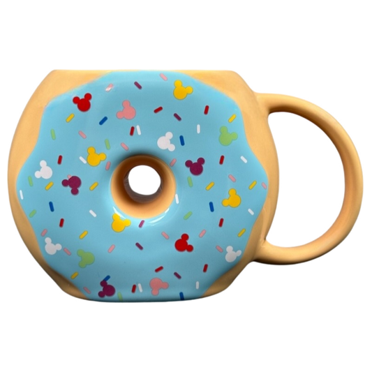 Blue Iced 3D Figural Donut With Mickey Mouse Sprinkles Mug Disney
