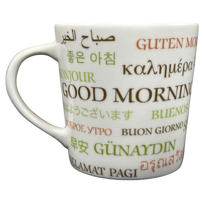 Good Morning Multiple Languages 16oz Mug 2006 Starbucks