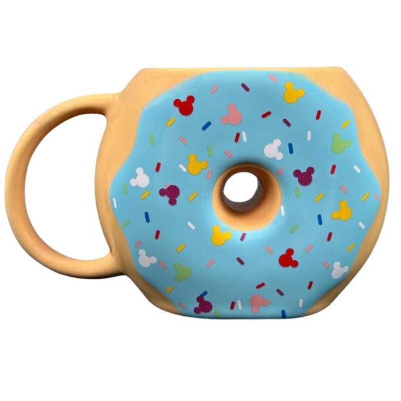 Blue Iced 3D Figural Donut With Mickey Mouse Sprinkles Mug Disney