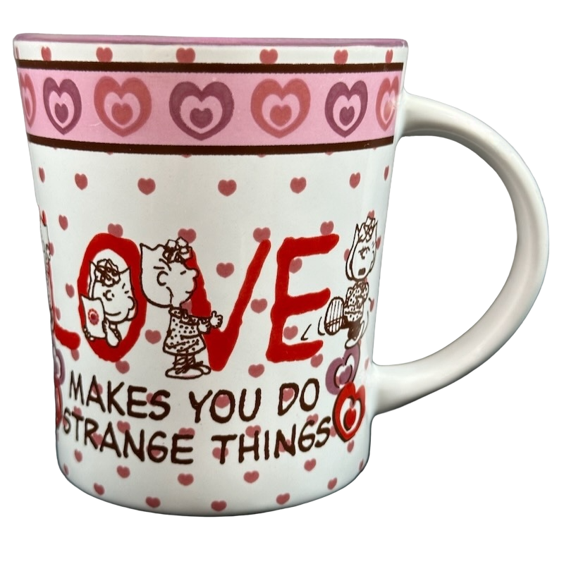 Sally Love Makes You Do Strange Things Hearts Mug Gibson