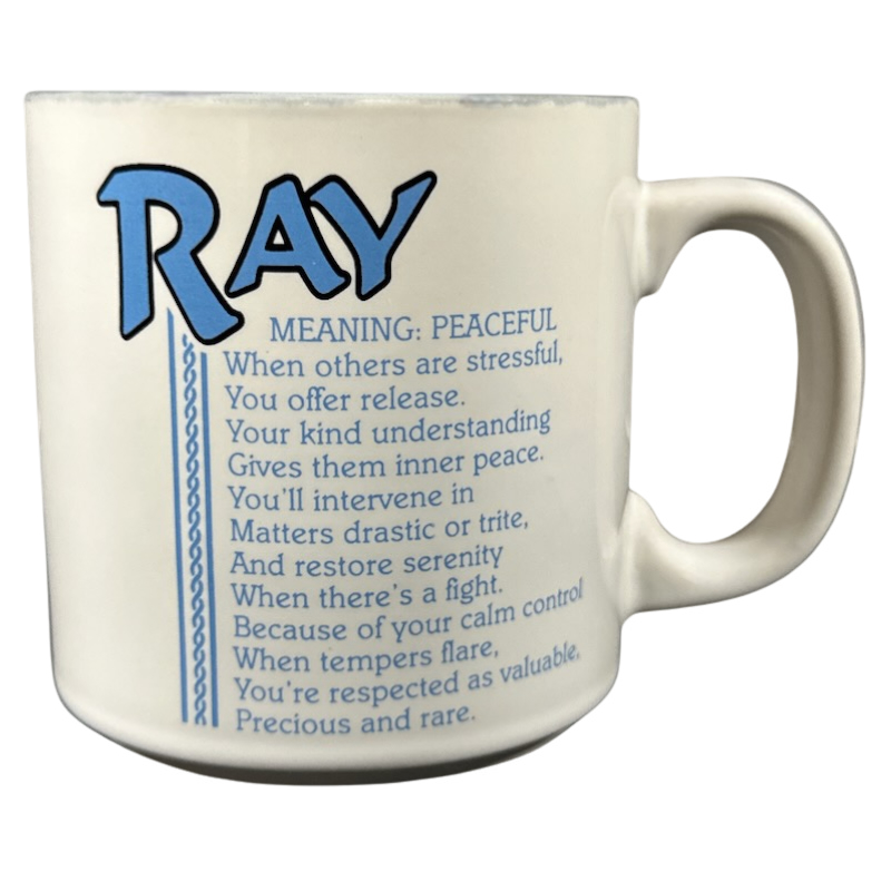 RAY Poetry Name Gray Interior Mug Papel